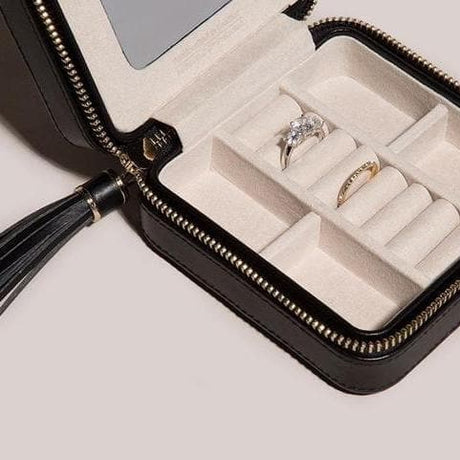 Portagioie Zip Caroline Black-Living-WOLF- [SKU] -Gioielleria Granarelli