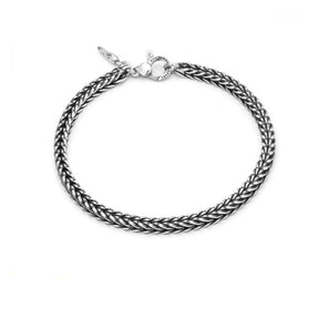 Bracciale Treccia Quadra in Argento-Bracciali-RASPINI-Gioielleria Granarelli