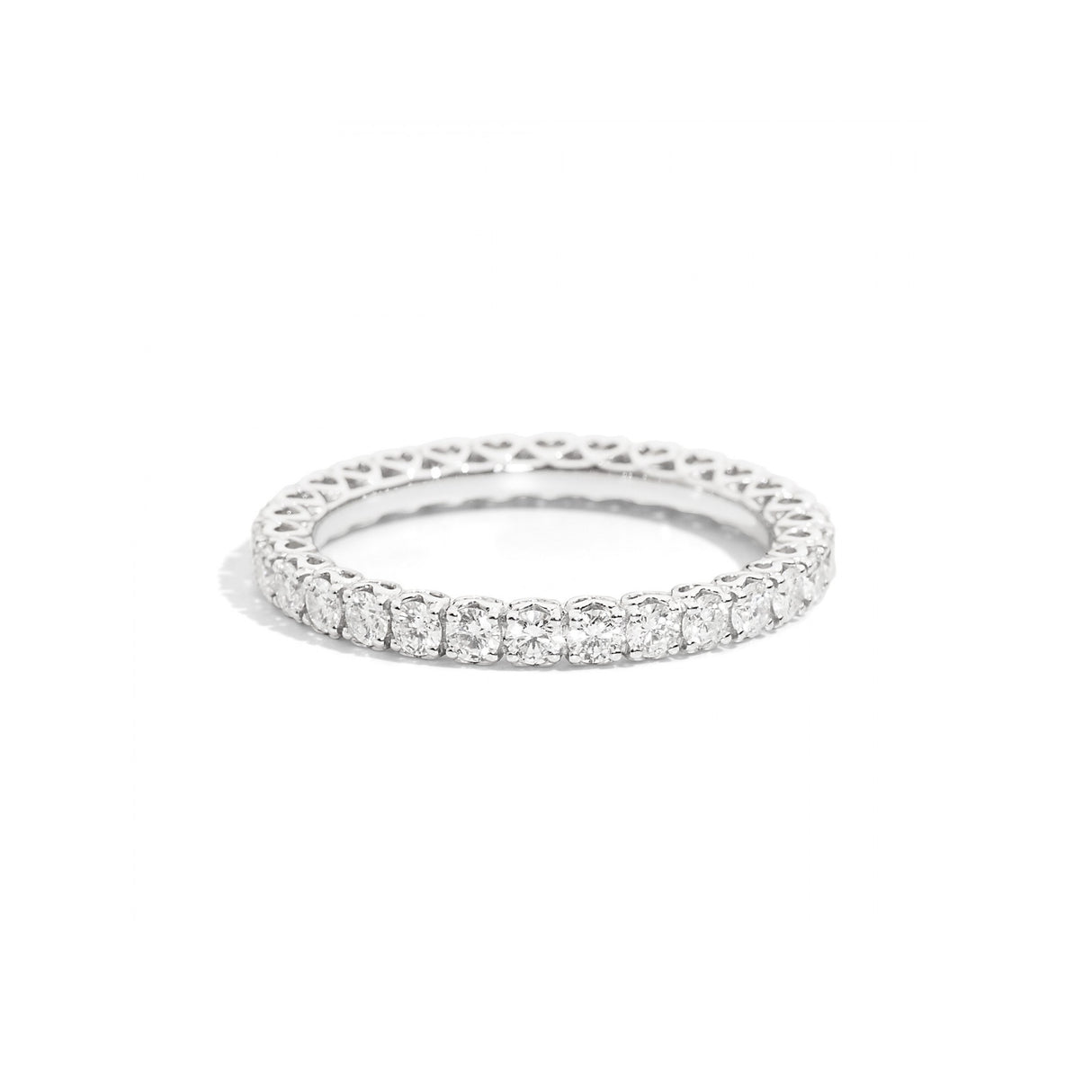 Anello Fedina Girodito Diamanti 1,04ct Oro Bianco