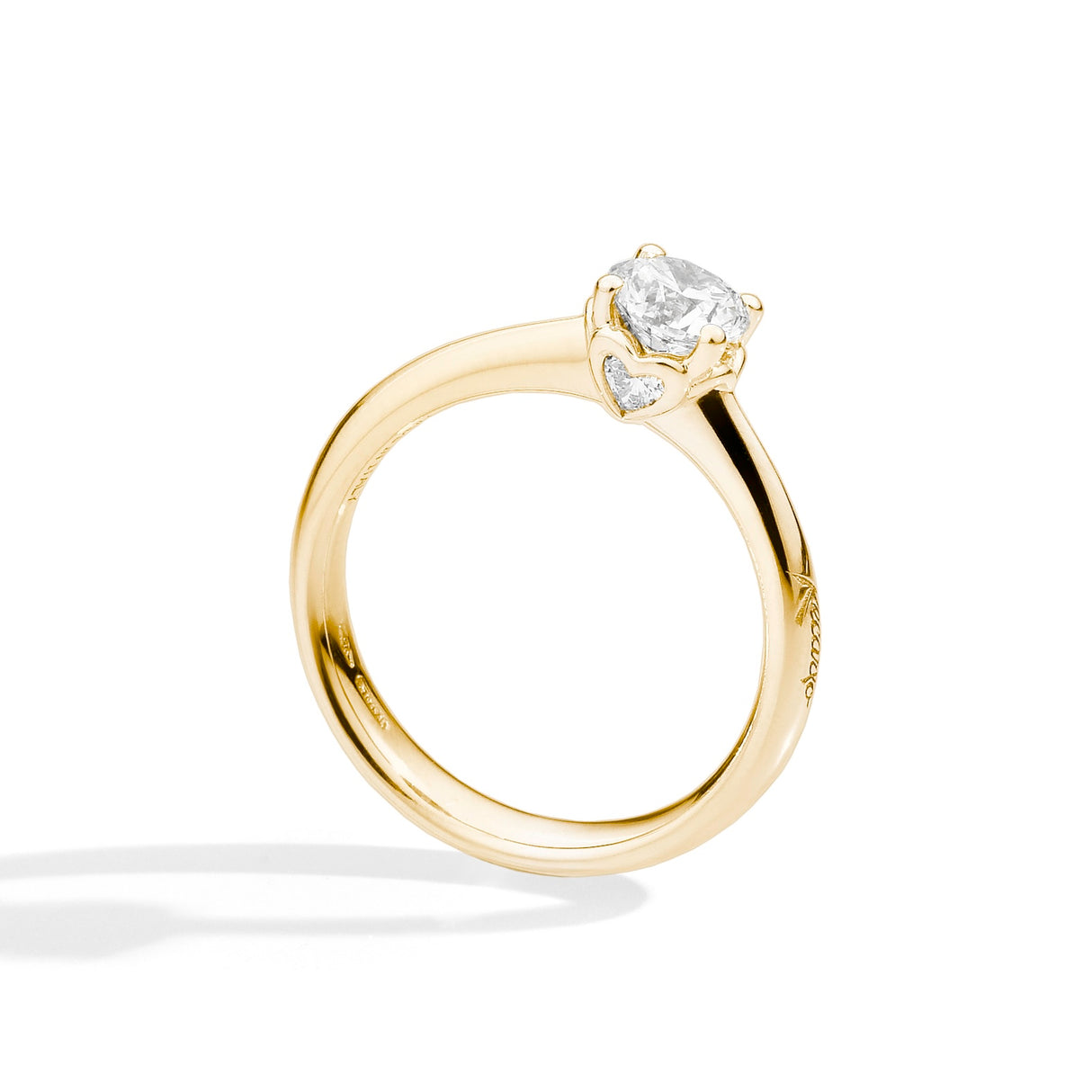 Anello ReCarlo Solitario con Diamanti Oro Giallo
