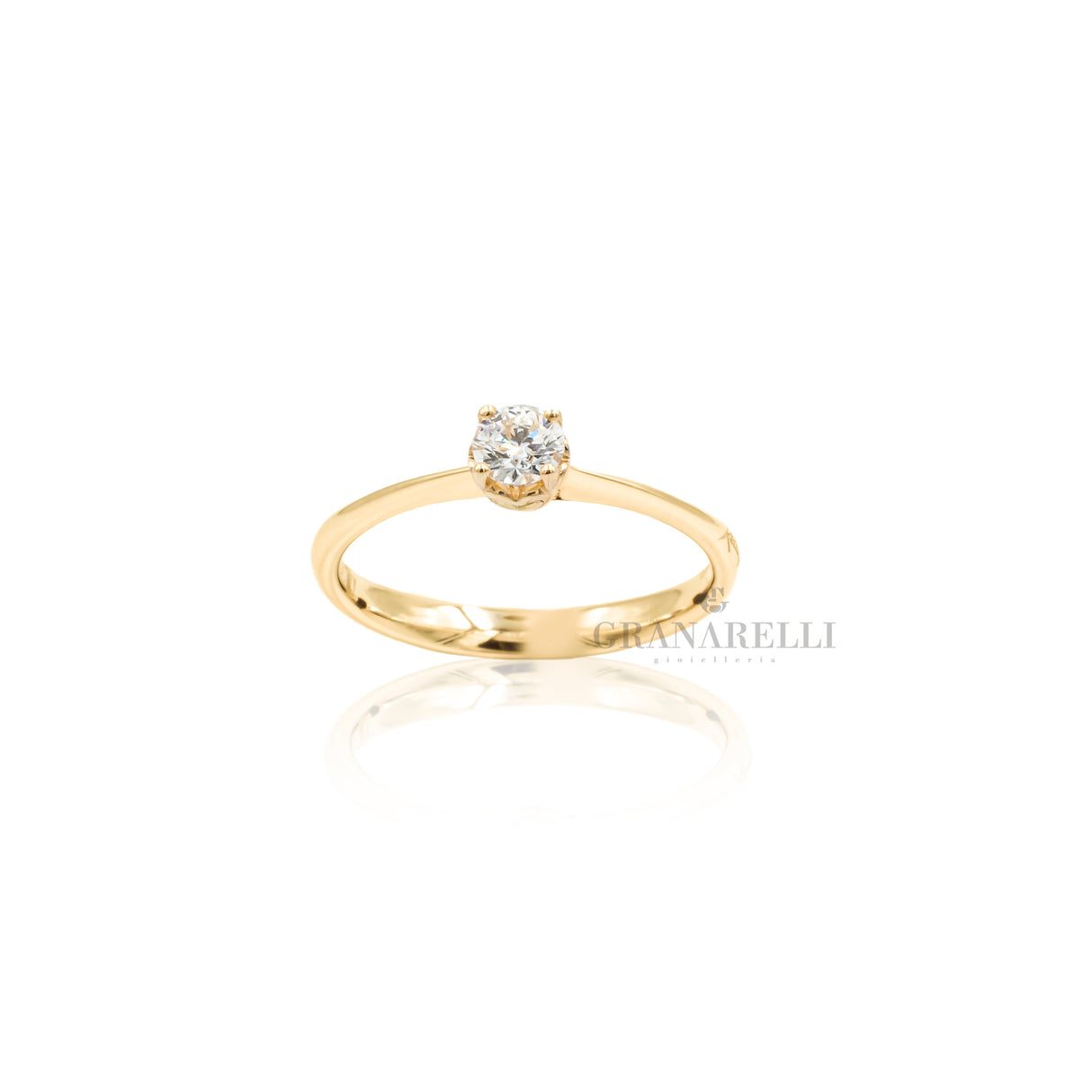 Anello Solitario Diamante 0.34kt Oro Giallo-RECARLO-R01SO001/G034-14-Gioielleria Granarelli