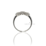 Anello Trilogy Cuori Diamanti in Oro Bianco-RECARLO-R67TC002/070-14-Gioielleria Granarelli