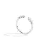 Anello fedina sei Cuori in Oro Bianco