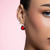 Charm Cuore Cristallo Rosso