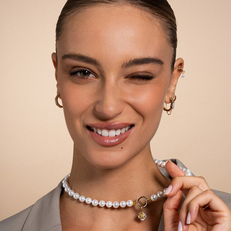 Girocollo Perle Base chiusura cerchio