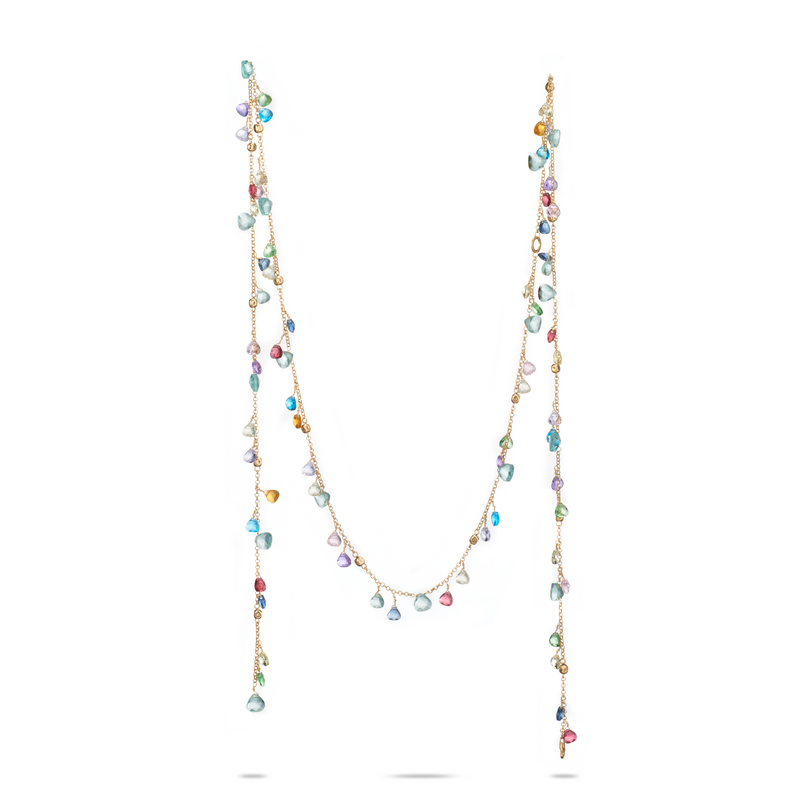 Collana Lunga a Cristalli Multicolor