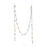 Collana Lunga a Cristalli Multicolor