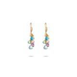 Orecchini a Cristalli Goccia Multicolor