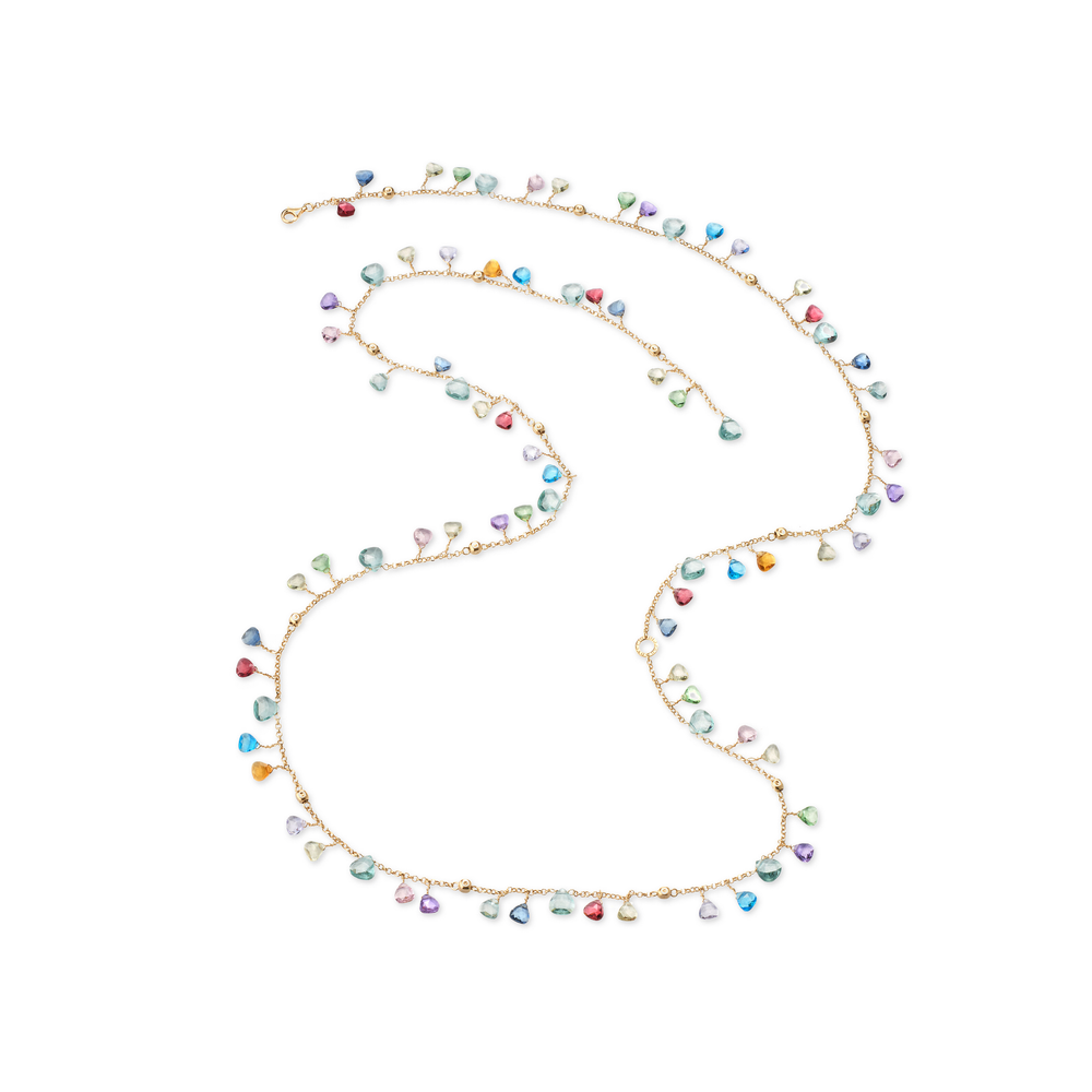 Collana Lunga a Cristalli Multicolor