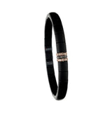 Bracciale Piccolo Ceramica 3 Barrette Diamanti Brown e Neri