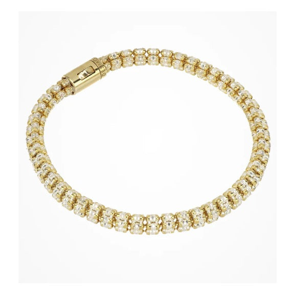 Bracciale in Argento e Oro Giallo Infinity Round