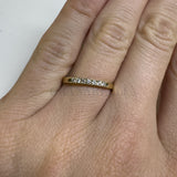 Anello Fedina 7 Pietre 0.12kt in oro giallo-Anelli-GRANARELLI-Gioielleria Granarelli