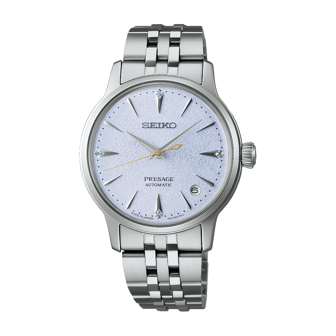 Presage Cocktail Time Automatico Acciaio Azzurro Diamanti 34mm