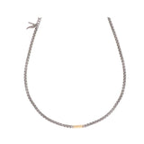 COLLANA CATENINA SCOOBY DOO IN TITANIO CON TARGHETTA ORO ROSA 9KT