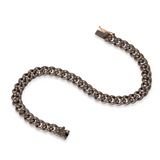 Bracciale Groumette Snodato Titanio Diamanti Brown Oro Rosso 18kt
