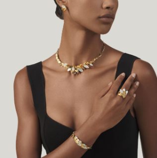 Bracciale Skin Madreperla in Argento Dorato