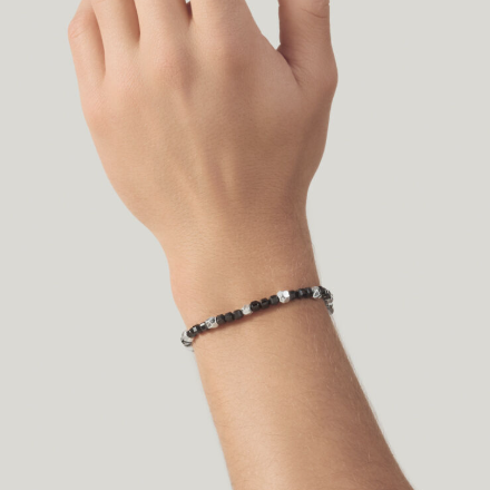 Bracciale Spinello Nero Dadi cm. 22