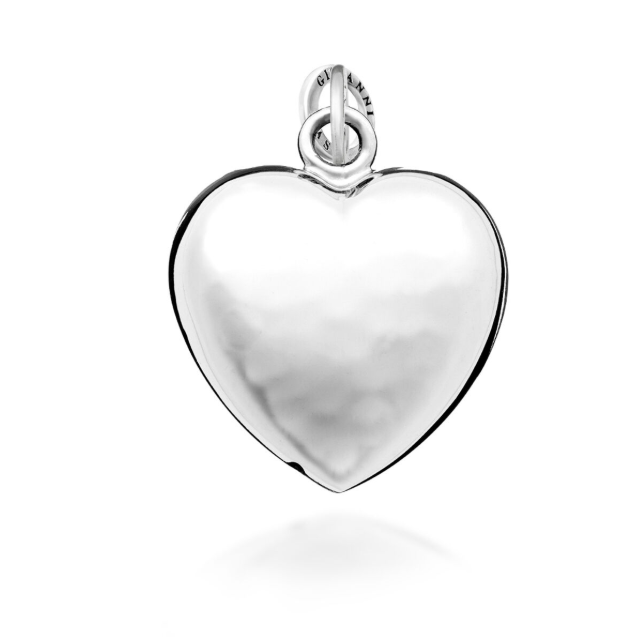 Small Hammered Heart Charm