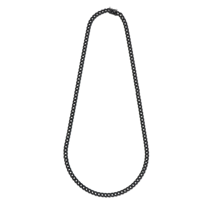 COLLANA GROUMETTE MINI TITANIO NERO DIAMANTI BLACK