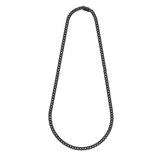 COLLANA GROUMETTE MINI TITANIO NERO DIAMANTI BLACK