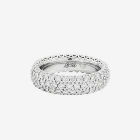 Anello Girodito a 3 File di Diamanti 2,69ct