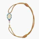 BRACCIALE TENNIS AZZURRO CORDA