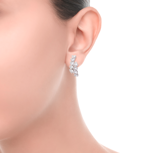Orecchini con Diamanti taglio cuore 2,28ct oro bianco