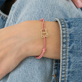 OSITO BRACCIALE CORDA ROSA ANTICO