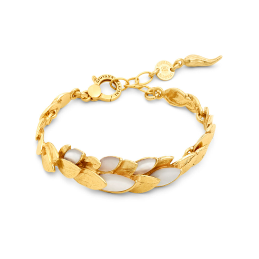 Bracciale Skin Madreperla in Argento Dorato