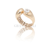 Anello con Diamanti Navette e Princess in Oro Rosa