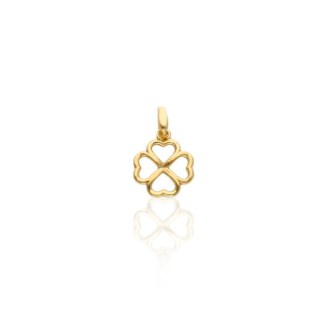 Ciondolo Quadrifoglio Silhouette In Oro Giallo-Ciondoli-GRANARELLI-Gioielleria Granarelli