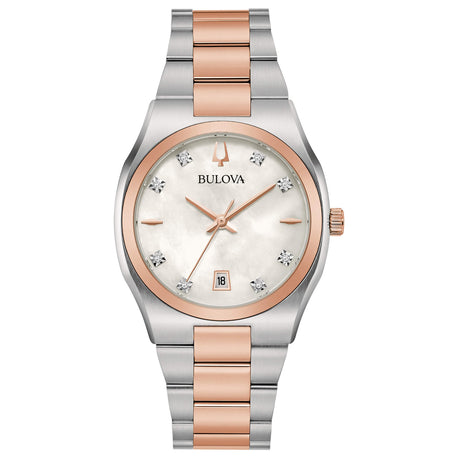 Surveyor Lady Madreperla Diamanti Bicolore-Orologi-BULOVA-Gioielleria Granarelli