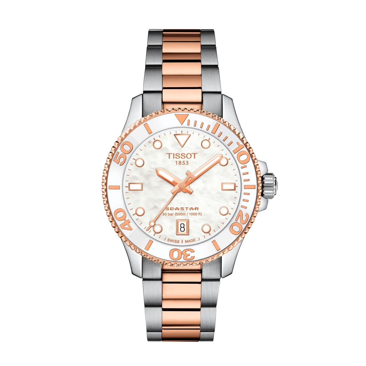 Seastar 1000 Lady Quarzo Acciaio Bicolore 36mm-Orologi-TISSOT-Gioielleria Granarelli