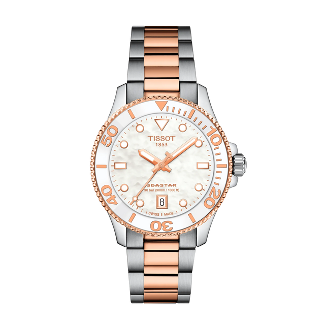 Seastar 1000 Lady Quarzo Acciaio Bicolore 36mm-Orologi-TISSOT-Gioielleria Granarelli