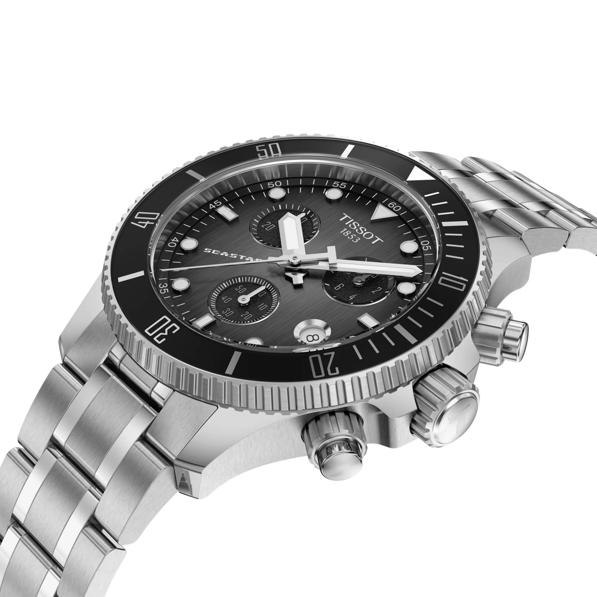 Seastar 1000 Chronograph 38mm Nero Acciaio