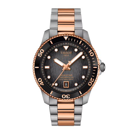 Seastar 1000 Powermatic 80 40mm Acciaio e PVD Oro Rosa-Orologi-TISSOT-Gioielleria Granarelli