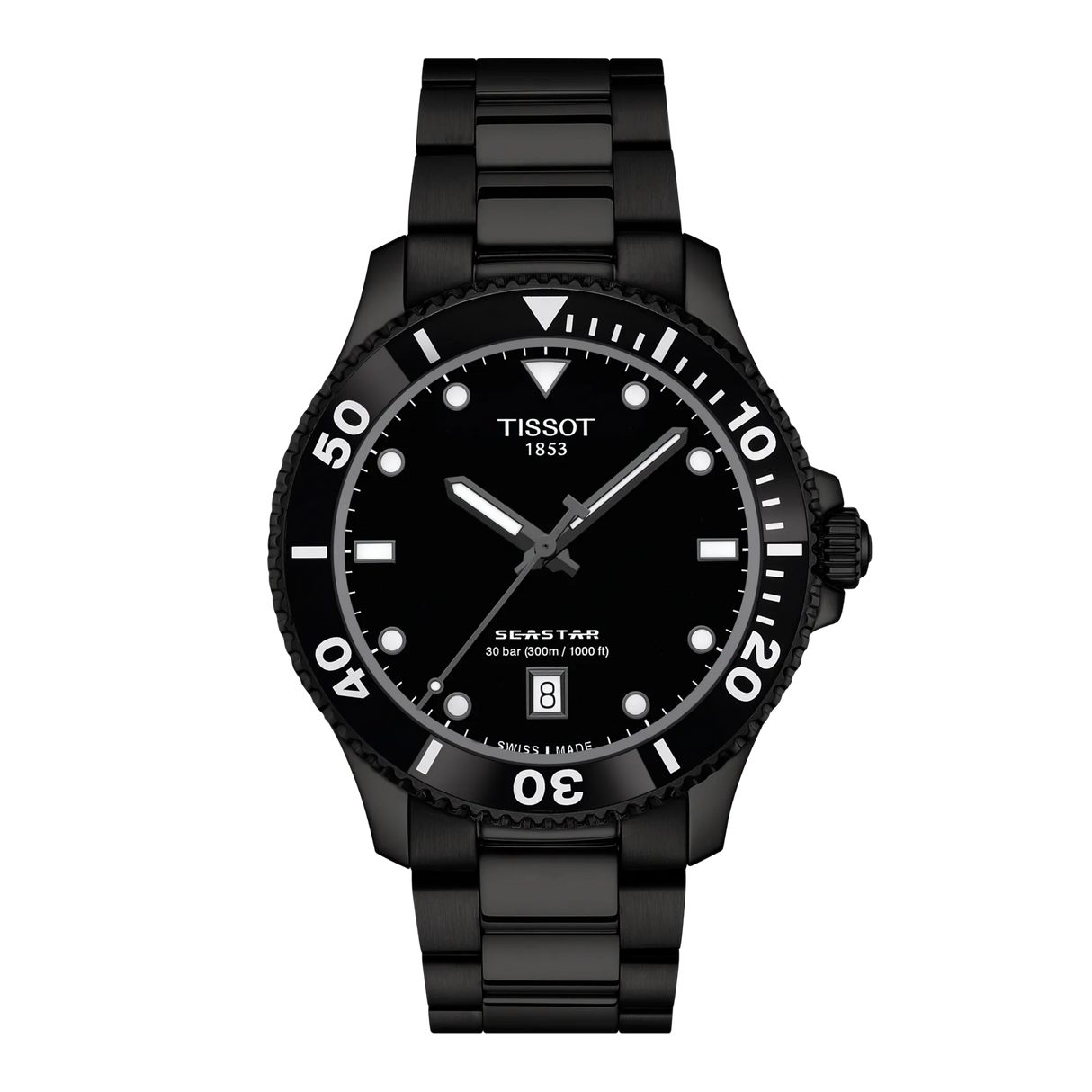 Tissot Seastar 1000 Quarzo Nero 40mm-Orologi-TISSOT-Gioielleria Granarelli