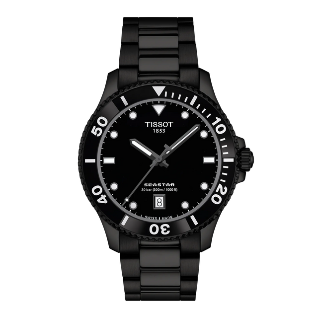 Tissot Seastar 1000 Quarzo Nero 40mm-Orologi-TISSOT-Gioielleria Granarelli
