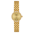 Lovely Round Dorato con Diamanti Acciaio-Orologi-TISSOT-Gioielleria Granarelli