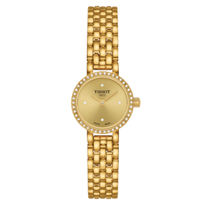 Lovely Round Dorato con Diamanti Acciaio-Orologi-TISSOT-Gioielleria Granarelli
