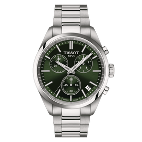 PR 100 40mm Quarzo Cronografo Acciaio Verde-Orologi-TISSOT-Gioielleria Granarelli