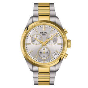 PR 100 40mm Quarzo Cronografo Acciaio Bicolore-Orologi-TISSOT-Gioielleria Granarelli