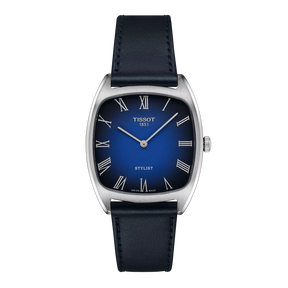 Stylist Quadrato Blu Pelle 32mm-Orologi-TISSOT-Gioielleria Granarelli