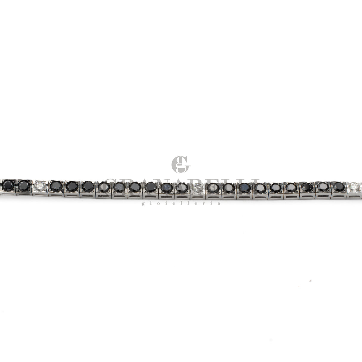 Bracciale Tennis Diamanti Bianchi e Neri-Bracciali-RECARLO-Gioielleria Granarelli
