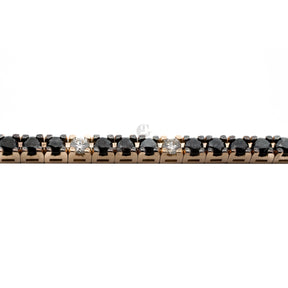 Bracciale Tennis Diamanti Neri con 5 spot diamanti bianchi in Oro rosa-Bracciali-CRIVELLI-Gioielleria Granarelli