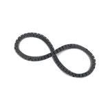 Bracciale Tennis elastico in Titanio Nero e 10 Diamanti Neri da 5 Punti