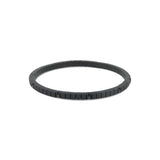 Bracciale Tennis elastico in Titanio Nero e 10 Diamanti Neri da 5 Punti