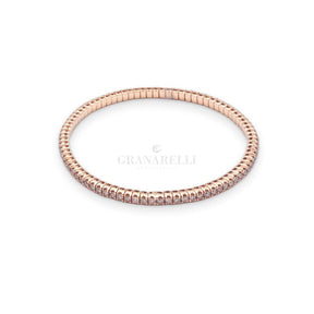 Tennis molla con Diamanti Brown e Oro Rosa-Bracciali-CRIVELLI- [SKU] -Gioielleria Granarelli