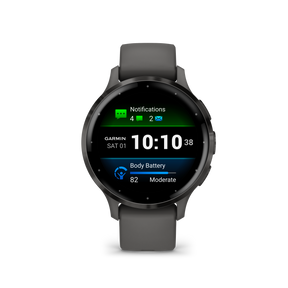 Venu 3S, Pebble Gray & Slate-Orologi-GARMIN-Gioielleria Granarelli