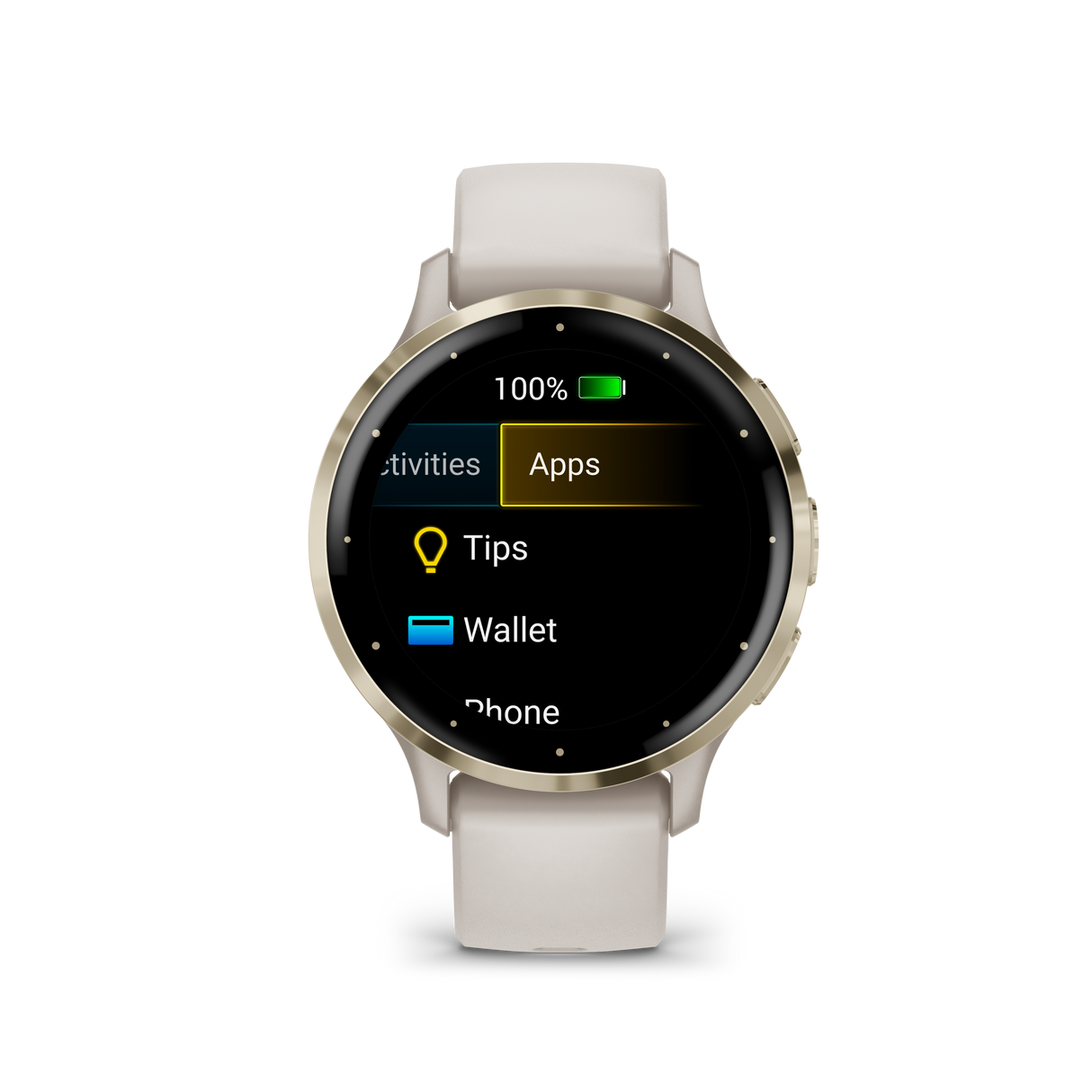 Venu 3S - Ivory & Soft Gold con cinturino in silicone